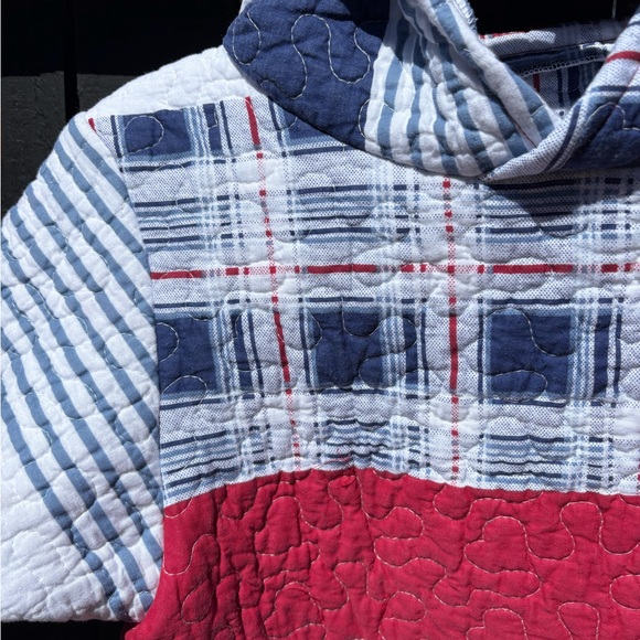 4t Kids Red and Blue Plaid Hoodie - Picture 4 of 8